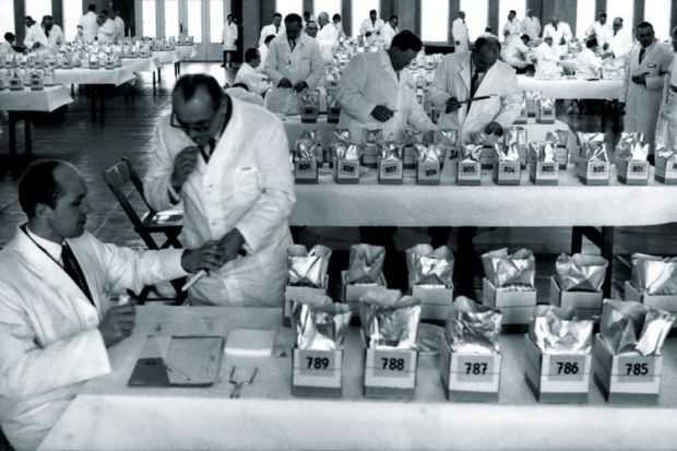 German butter experts at work, Niedersachsenhalle, Hannover