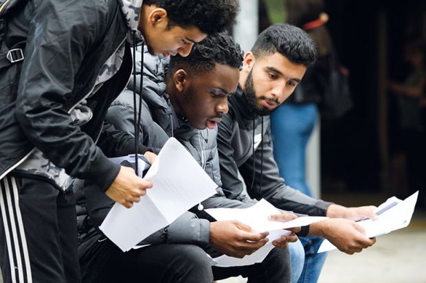 Group of male students