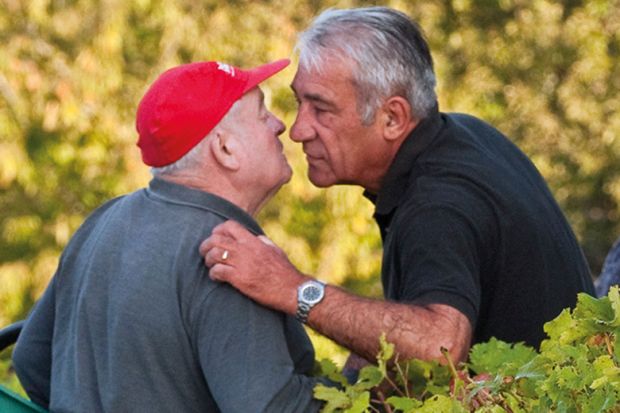 Hugging over a hedge