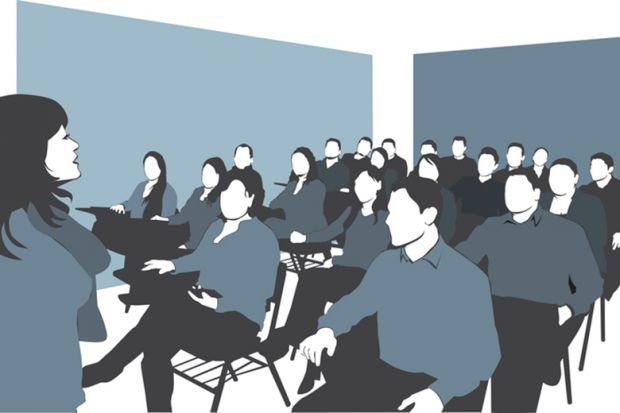 Illustration of a university seminar