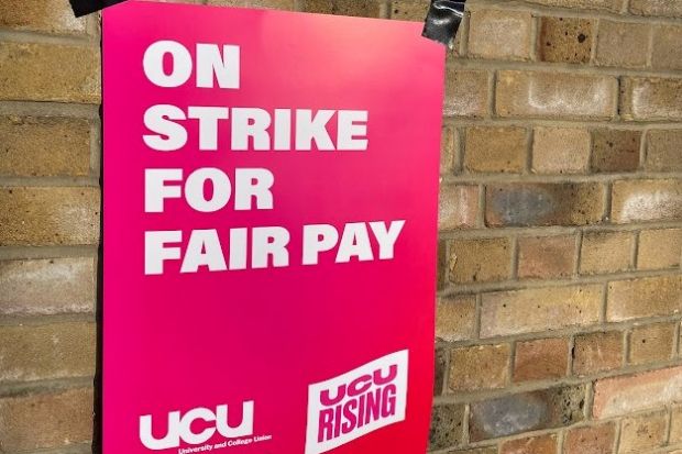 UCU picket banner placard