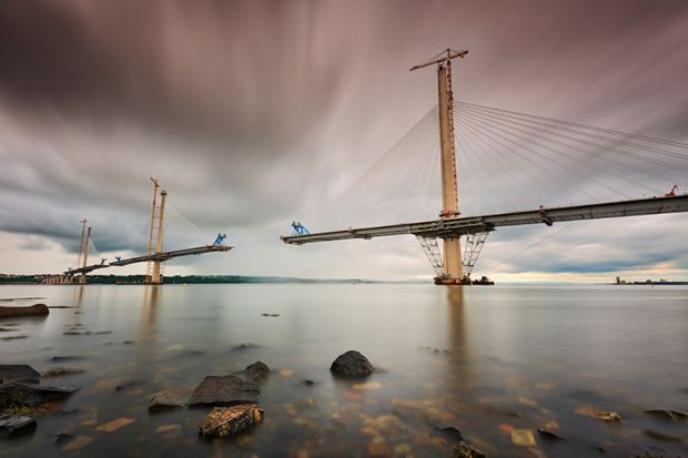 Unfinished Forth Road Bridge