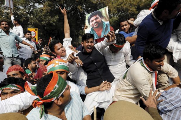 Indian Youth Congress (IYC) demonstrators, Indian Parliament, New Delhi, India