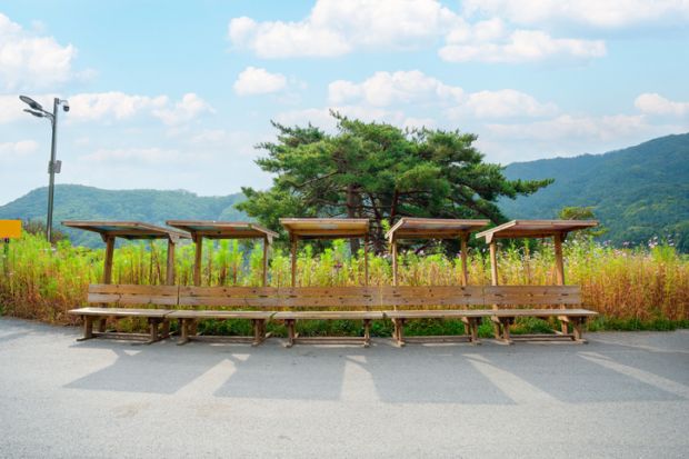 Rural Korea bus stop