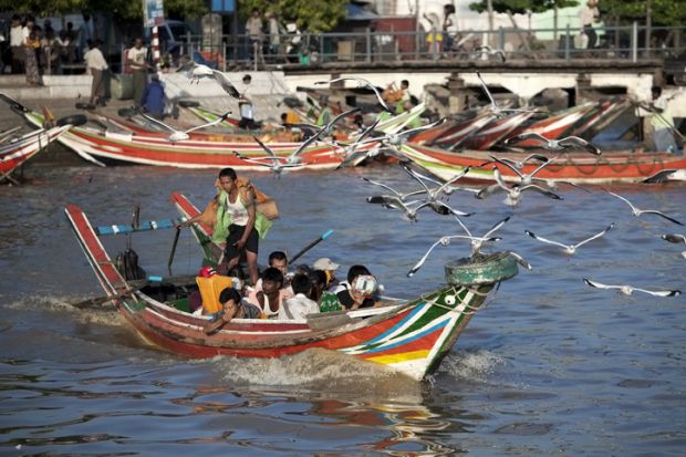 Yangon port