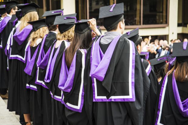 Students at graduation