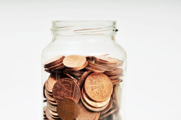 Jar of British coins