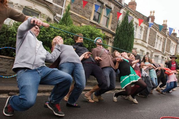 Group limbo dance