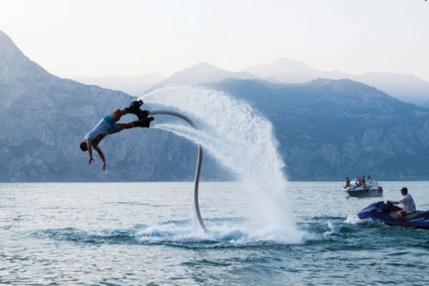 Man falls from flyboarding