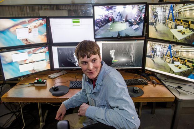 Man sitting at a computer