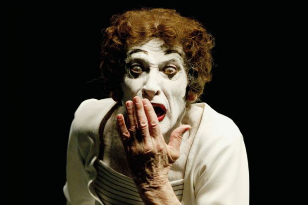 Marcel Marceau performing, Lima, 2004