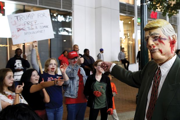 Donald Trump Zombie at the annual Silver Spring Zombie Walk in Maryland