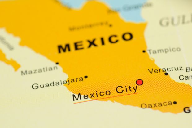 Mexico on map