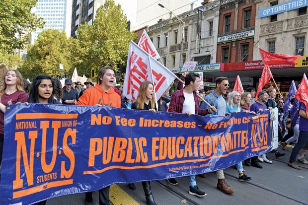 NUS protest