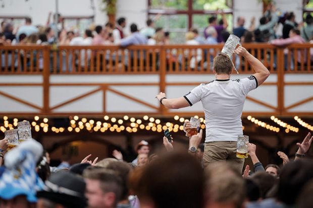 Crowd at German beer fest