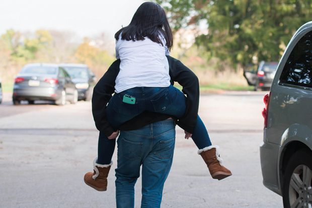 Someone giving someone a piggyback