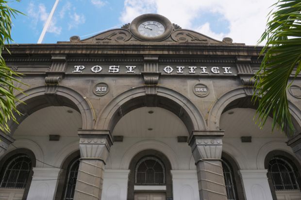 Post office building in Port Louis, Mauritius