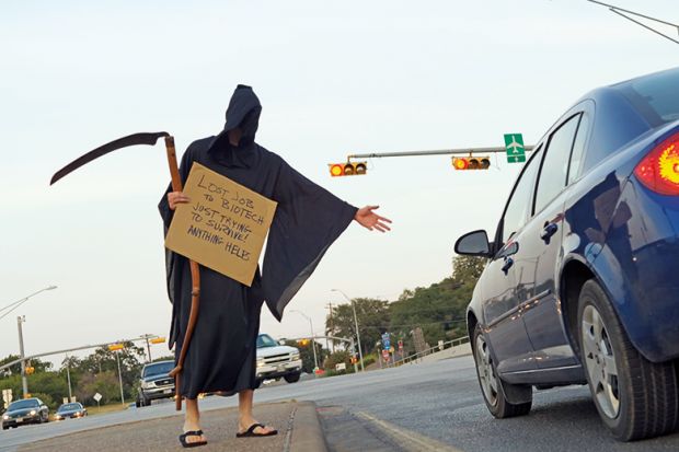 Person dressed as Grim Reaper