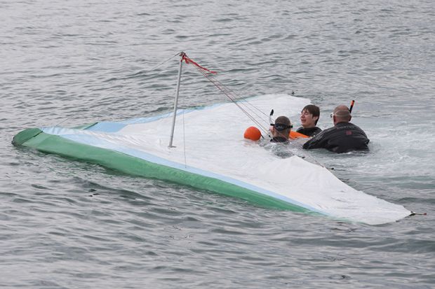 Rescue in water to illustrate Students in the deep end on cost of living