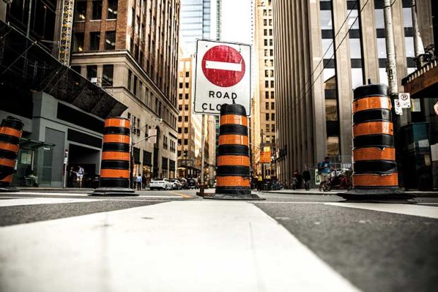 road-closed-sign-on-street