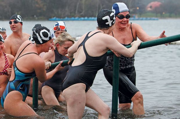 rush to get out of water