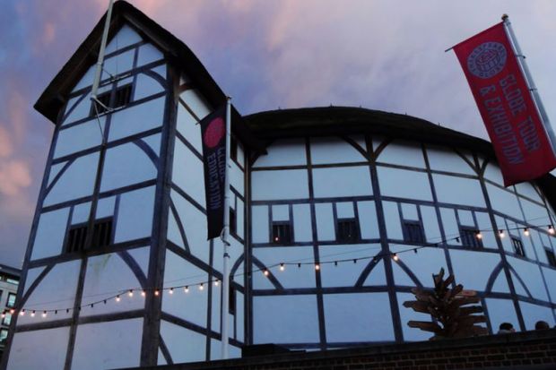 Shakespeares Globe Theatre at sunset