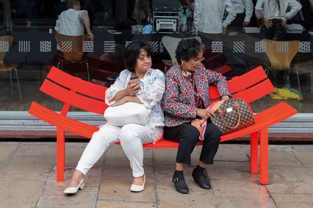 Sharing a bench