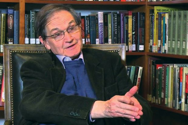 Sir Roger Penrose speaking during video interview