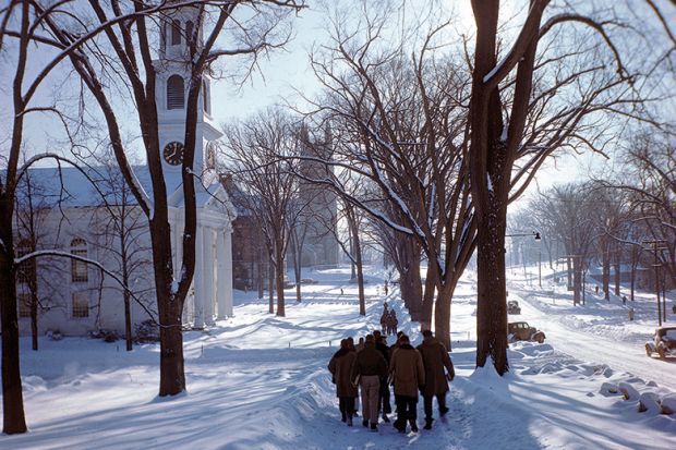 Snow on campus