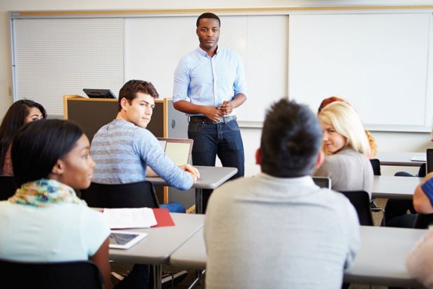 Student asking question during class