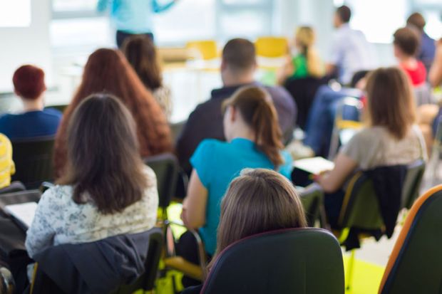 Students being trained in classroom