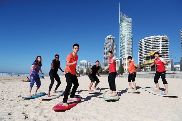 Surfing lesson