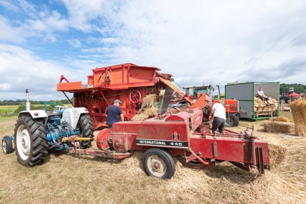 A threshing machine