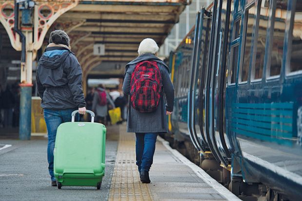 Train commuters