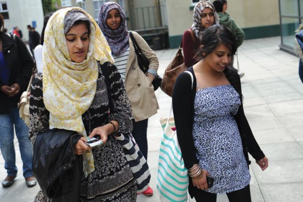 Two female students