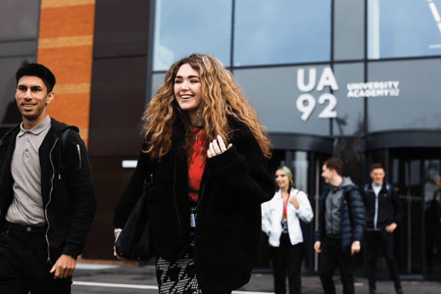 Students at the UA92 campus in Manchester