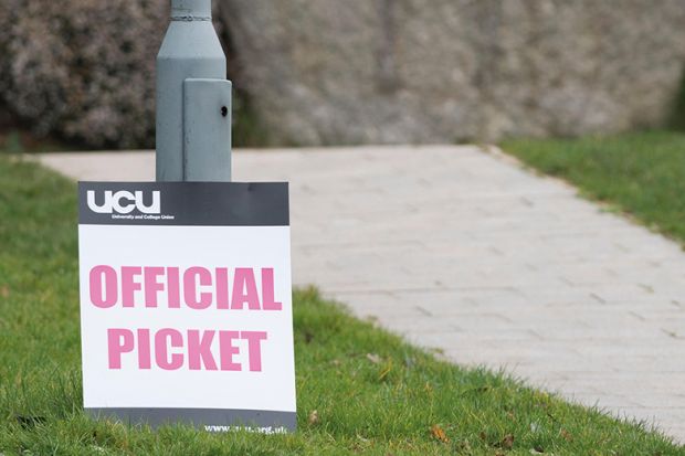 UCU picket sign