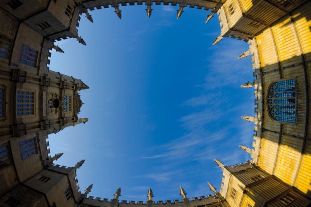 University of Oxford Bodleian Library viewed from ground