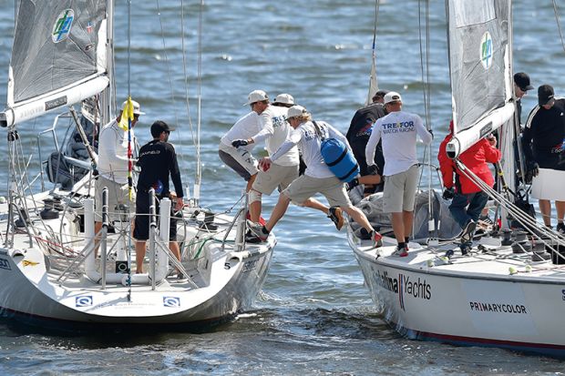 Crews swap boats between races to illustrate Denmark has ‘democracy deficit’