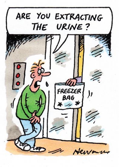 urine cartoon