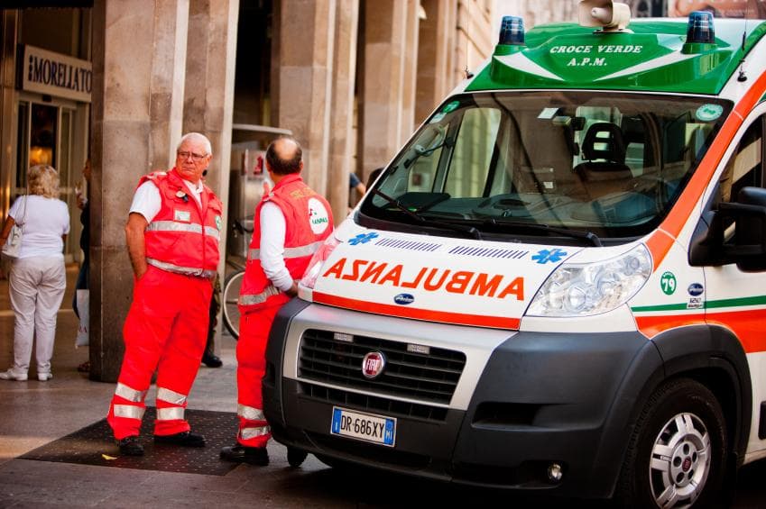 Ambulance in Milan, Italy